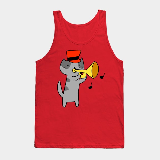 Trumpet Cat Tank Top by saradaboru